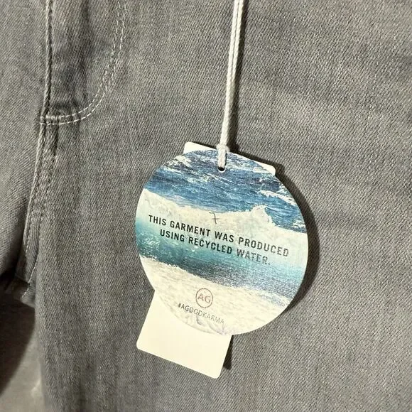 NWT AG Adriano Goldschmied Jeans 27 Farrah Ankle Seamless Gray Skinny High Rise